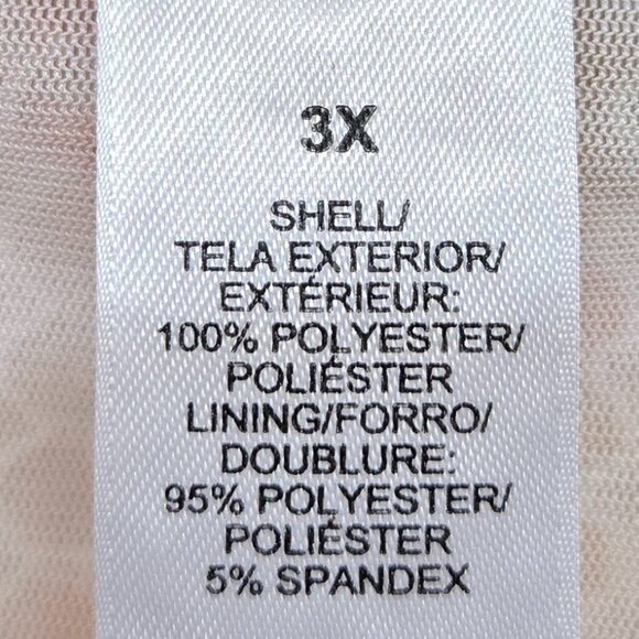 Alfred Dunner* Coral & Yellow Floral Print Top* Semi-Sheer* Lace Hem* Size: 3X - Picture 9 of 9